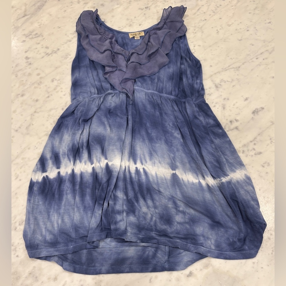 Women’s ‘One World’ Boho Tie Dye Top, Size Small, Like New